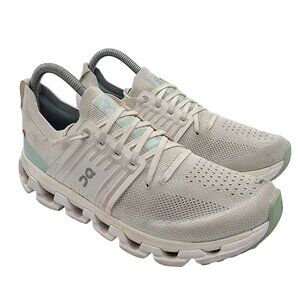 On Cloudswift 3 Womens Size 8 White Green Shoes Running Walking Sneaker Comfort